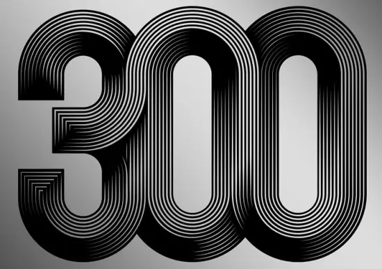 typography number 300