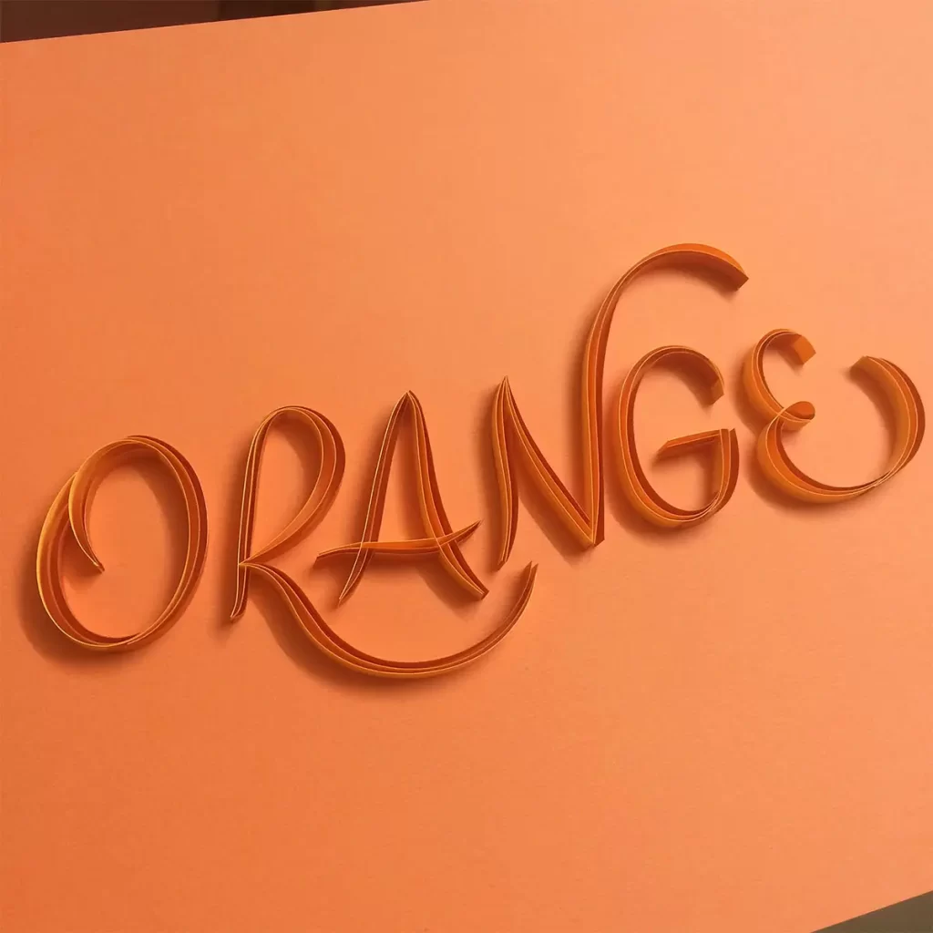 typography orange