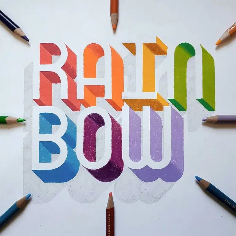 typography rainbow