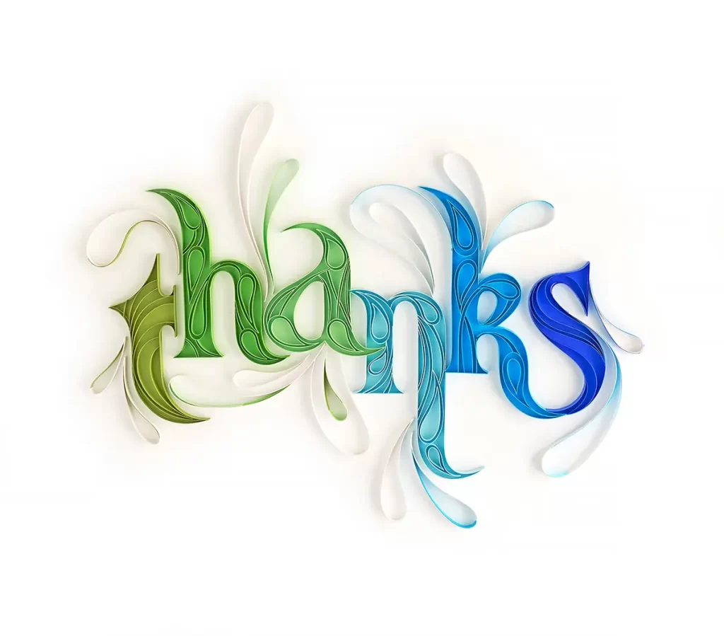 typography thanks