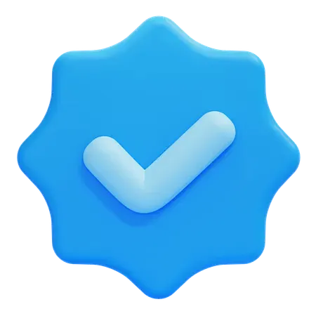 verification pass correct blue C4D 3D Illustration