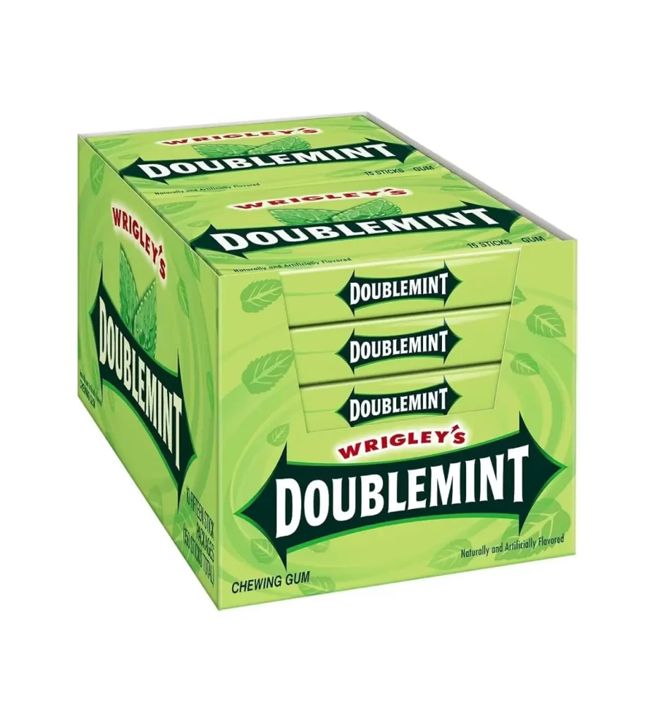 Wrigley’s Doublemint chewing gum peppermint