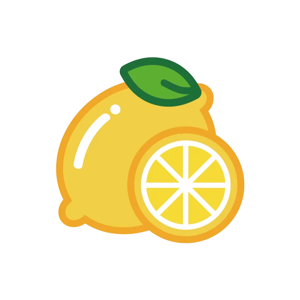 yellow lemon illustration icon
