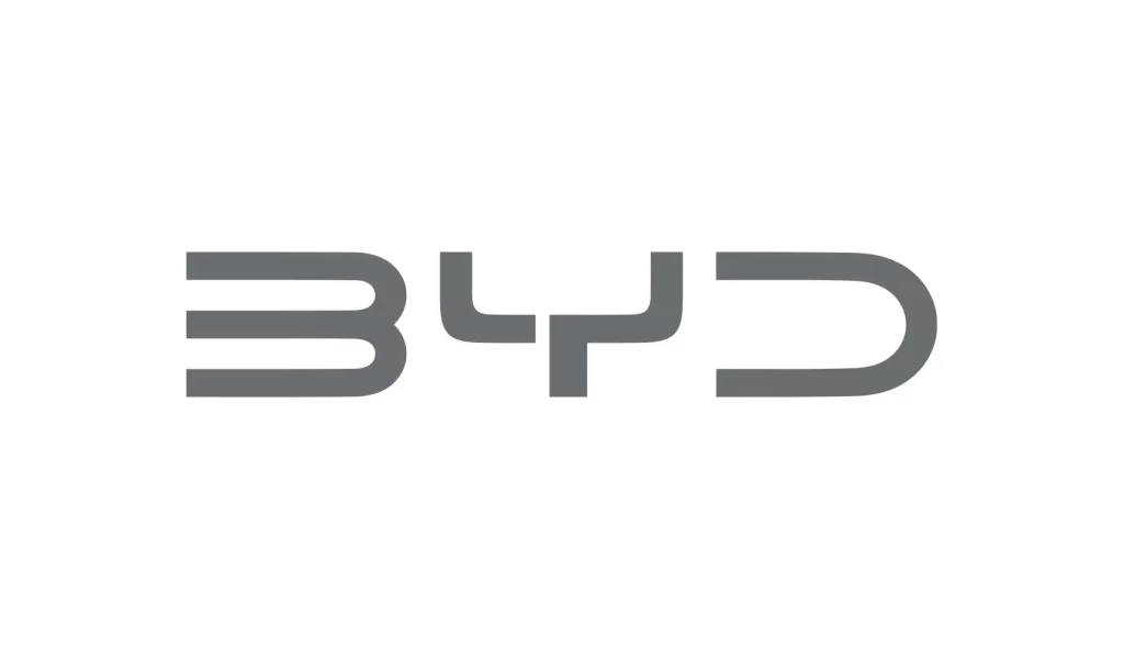 BYD flat typography vector logo