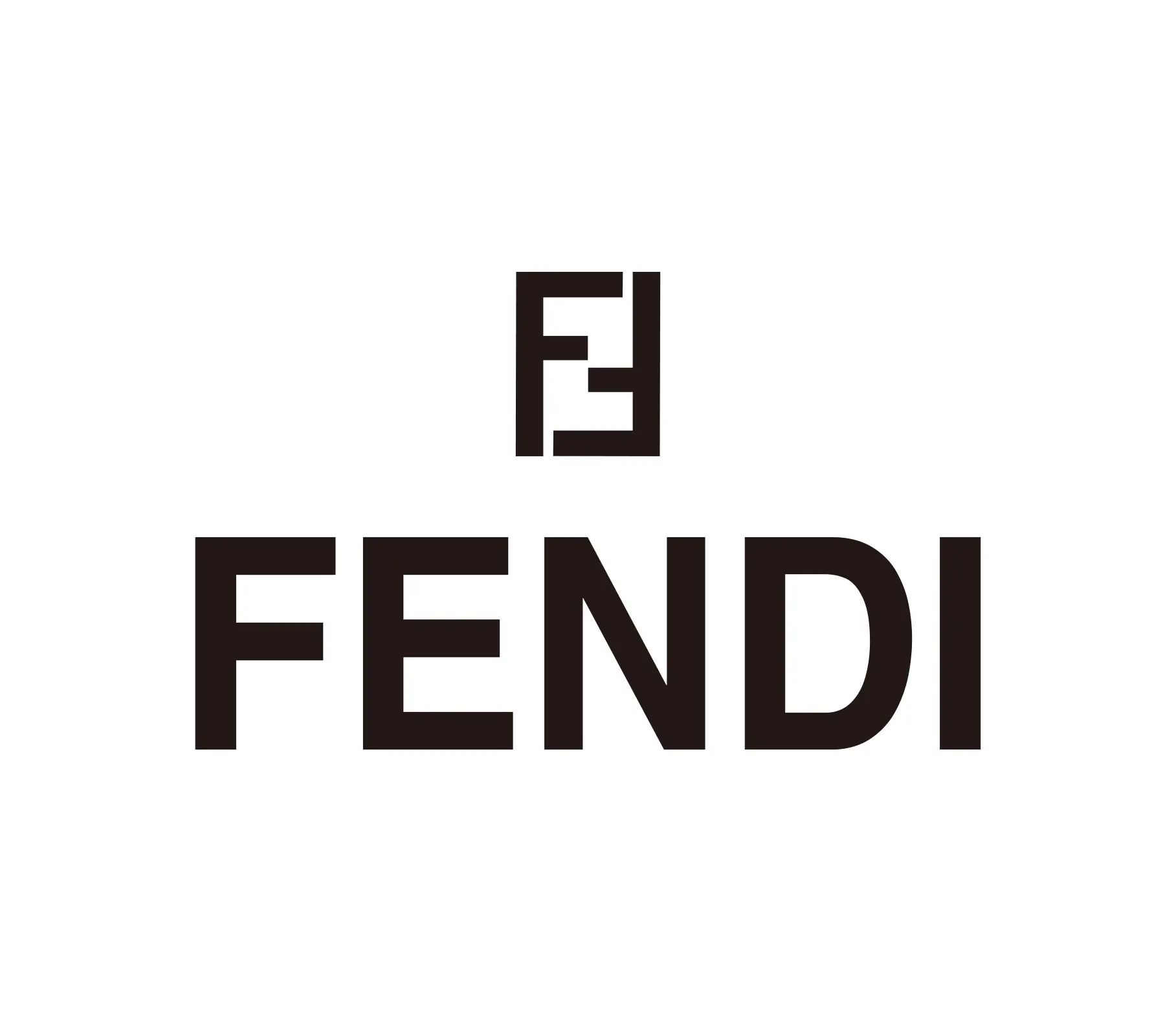 Fendi FF monogram logo with wordmark