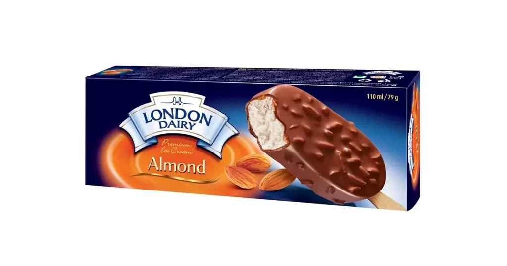 London Dairy Chocolate Almond Stick Ice Cream