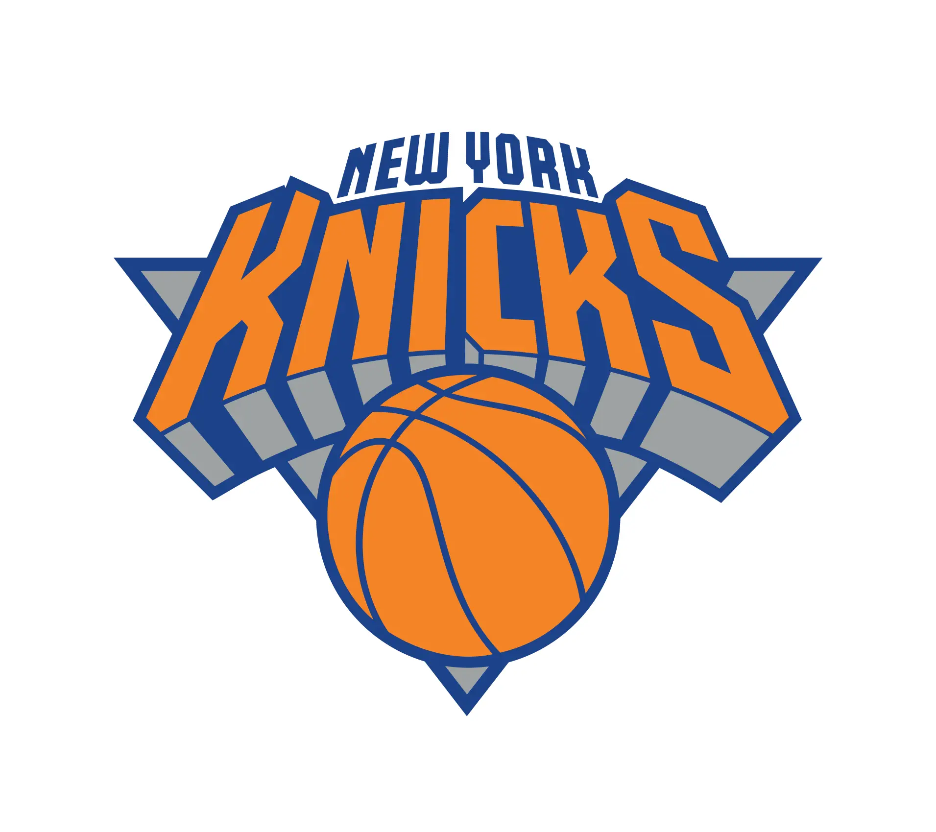 New York Knicks NBA vector logo with geometric design