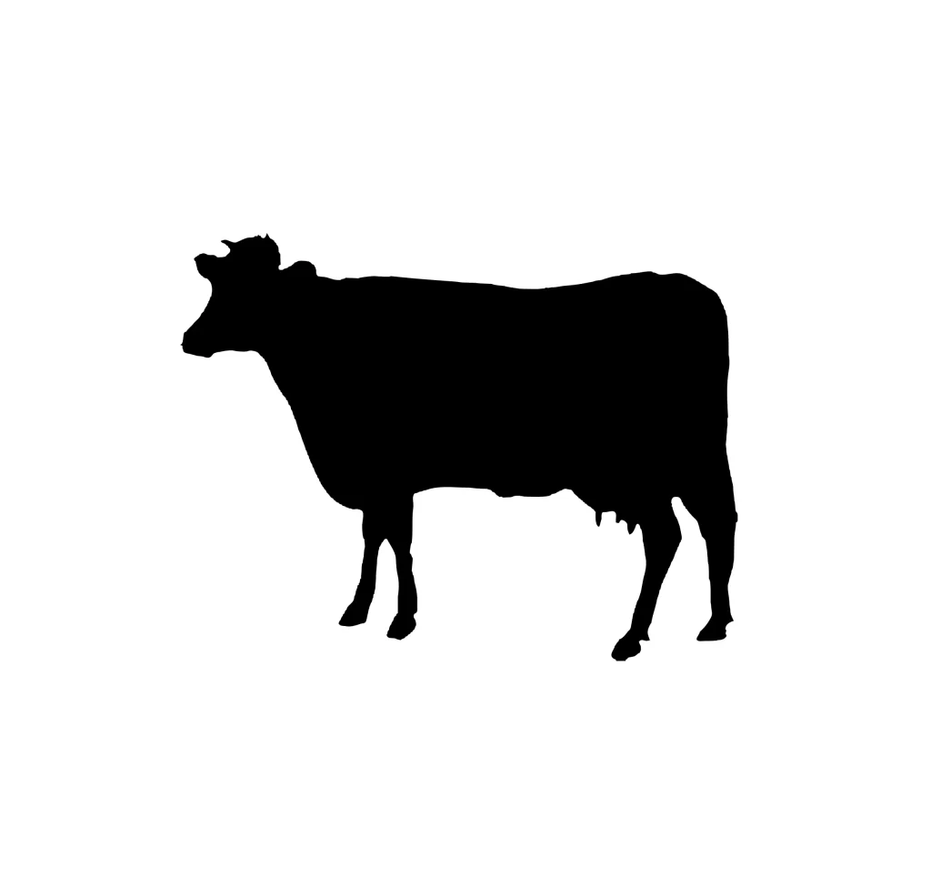 Silhouette Shadows Cow vector logo