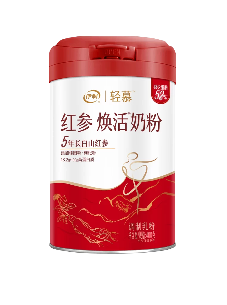 Yili ginseng red packaging milk powder can