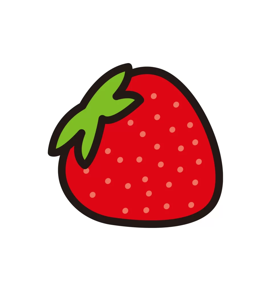 cartoon strawberry icon vector
