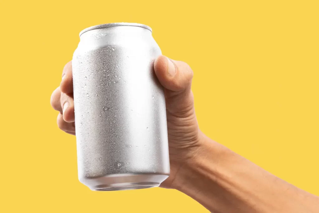 hold hand beverage can