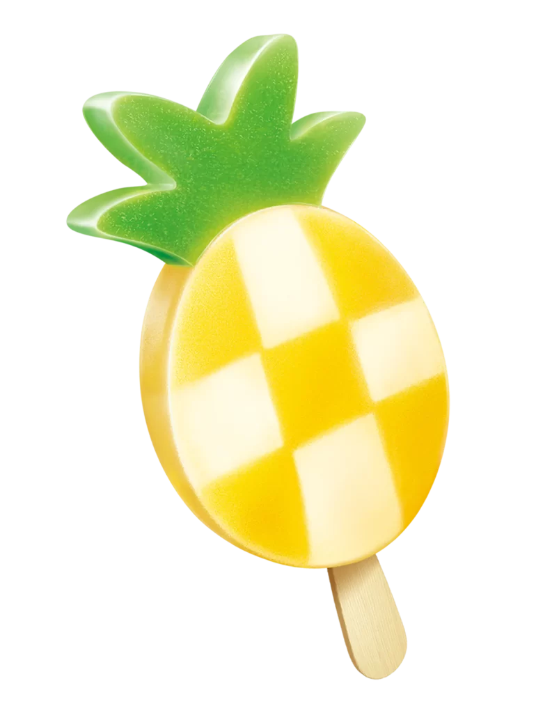ice cream bar stick pineapple
