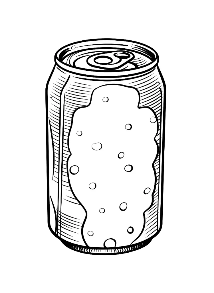 illustration beverage can simple soda drink can