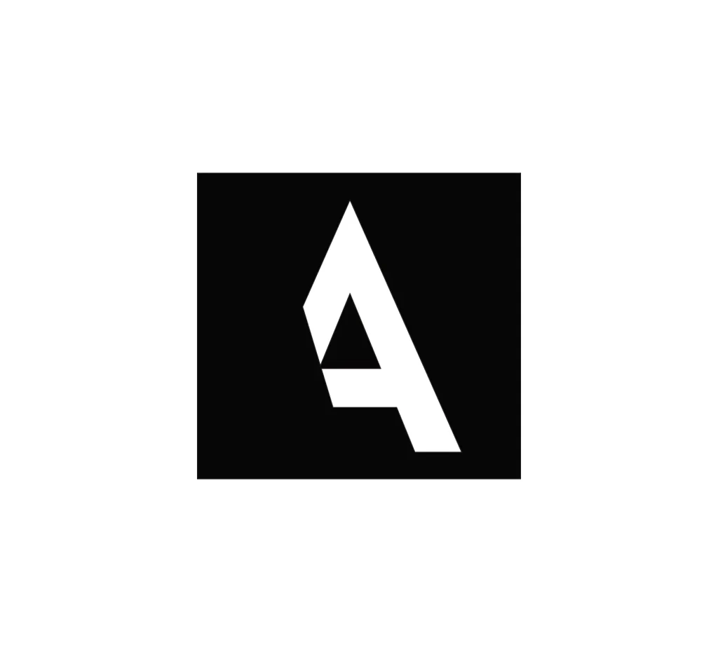 letter A vector typography design