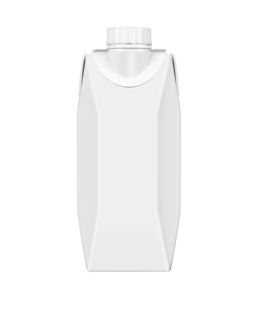 milk bottle packaging mockup white
