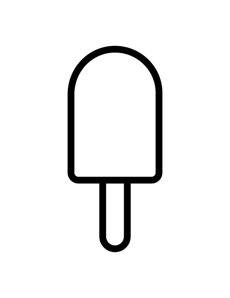 stick ice cream icon outline vector