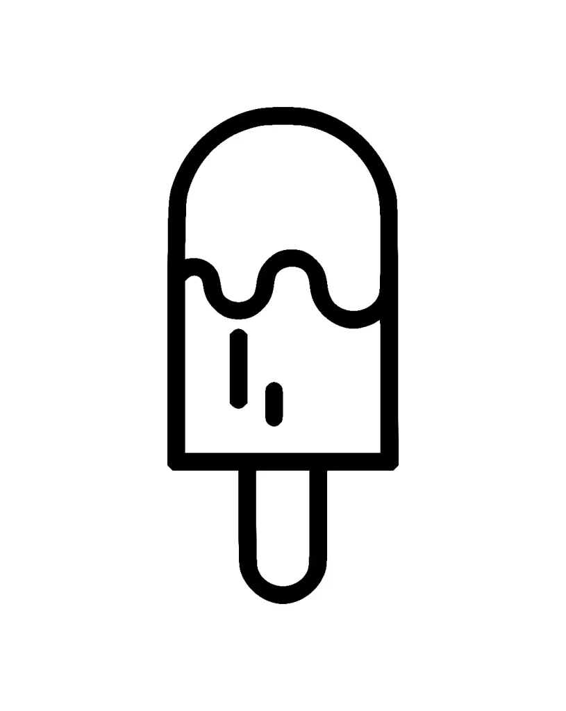 stick ice cream icon outline vector cold