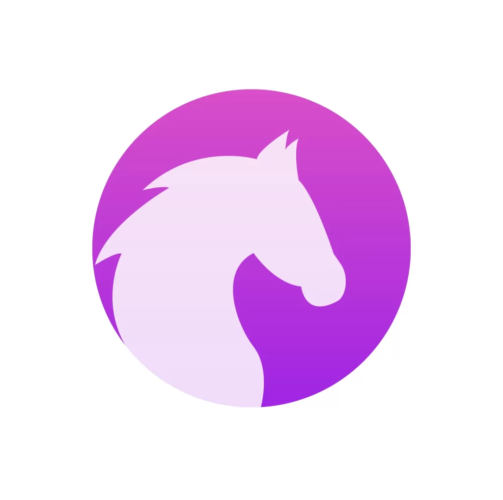 Anjuta horse vector icon logo