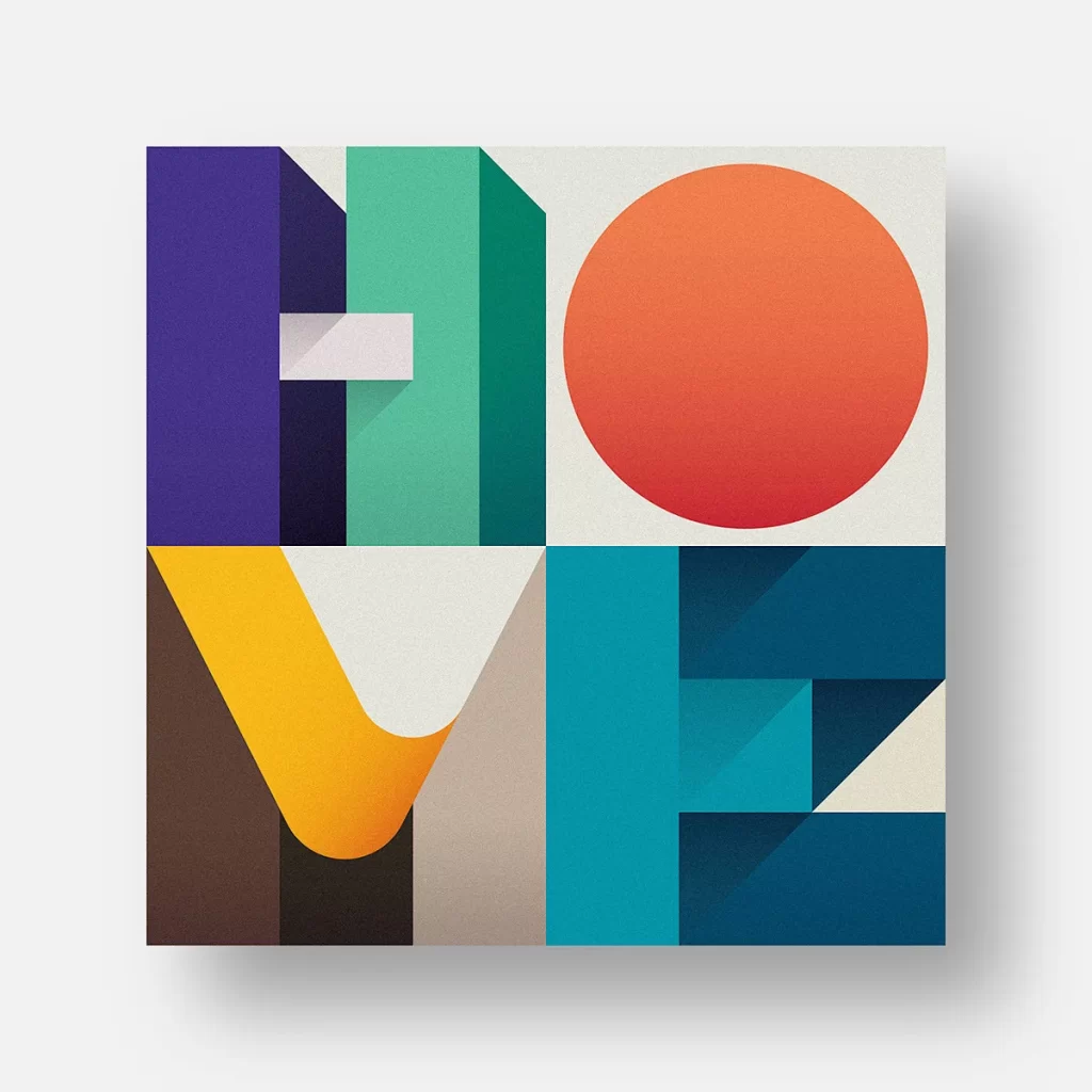 Home word wordmark typography