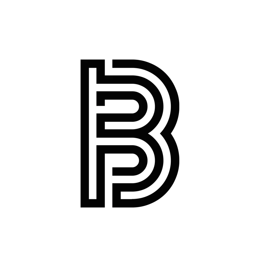 Lines letter B vector logo
