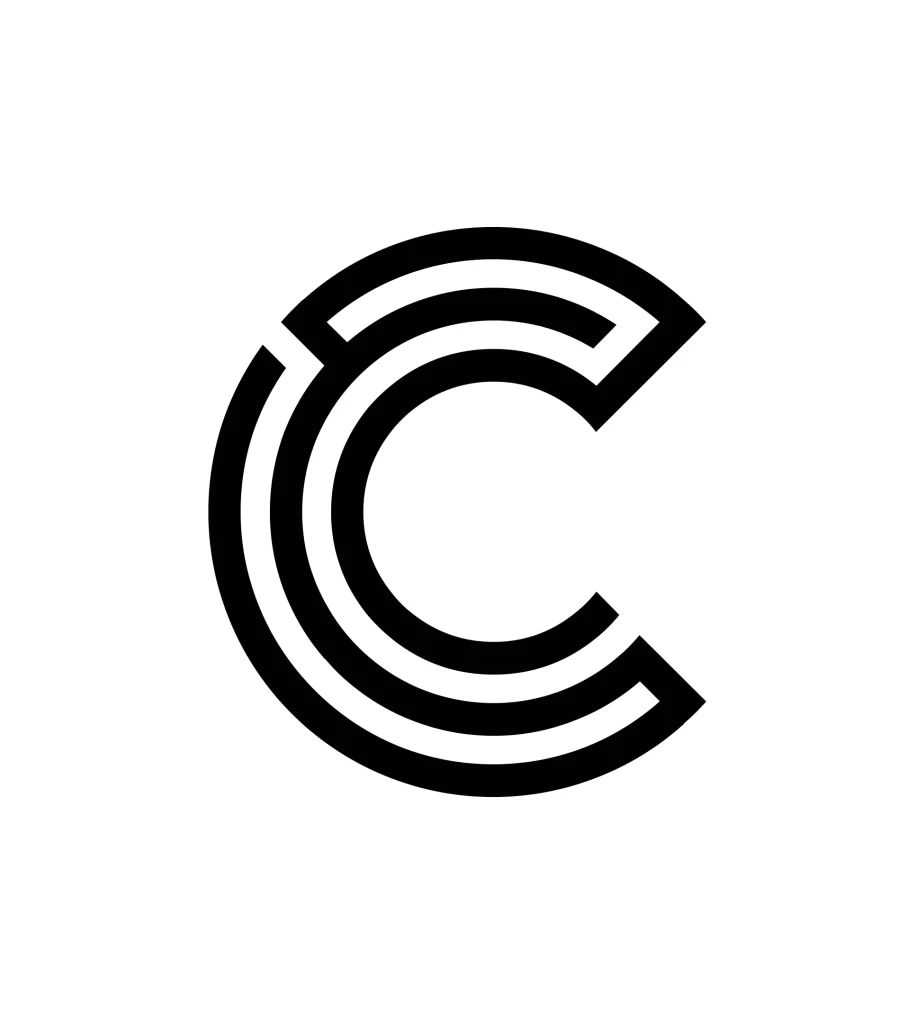 Lines letter C vector logo