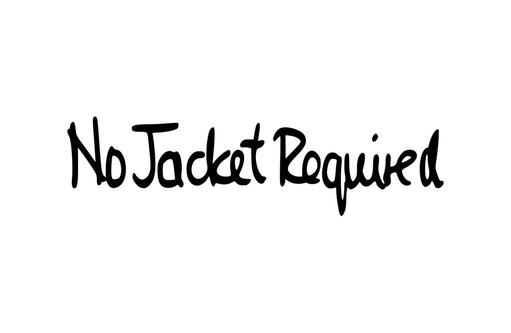 No jacket required logo vector