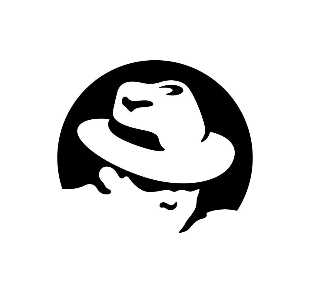 Red Hat Linux vector logo icon