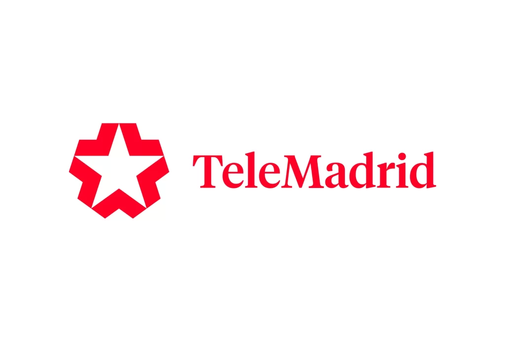 TeleMadrid red logo vector