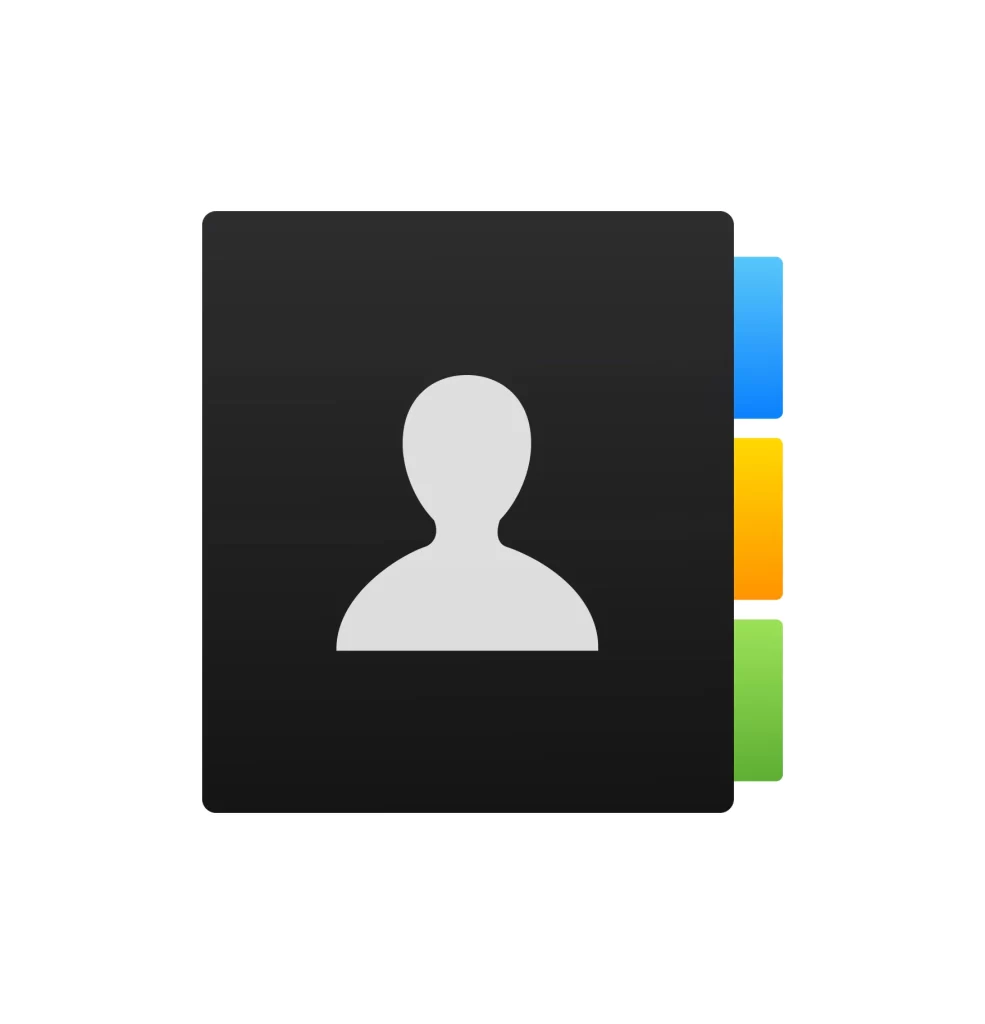 Addressbook vector icon logo