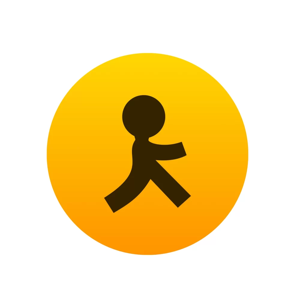 aim walk vector human icon logo
