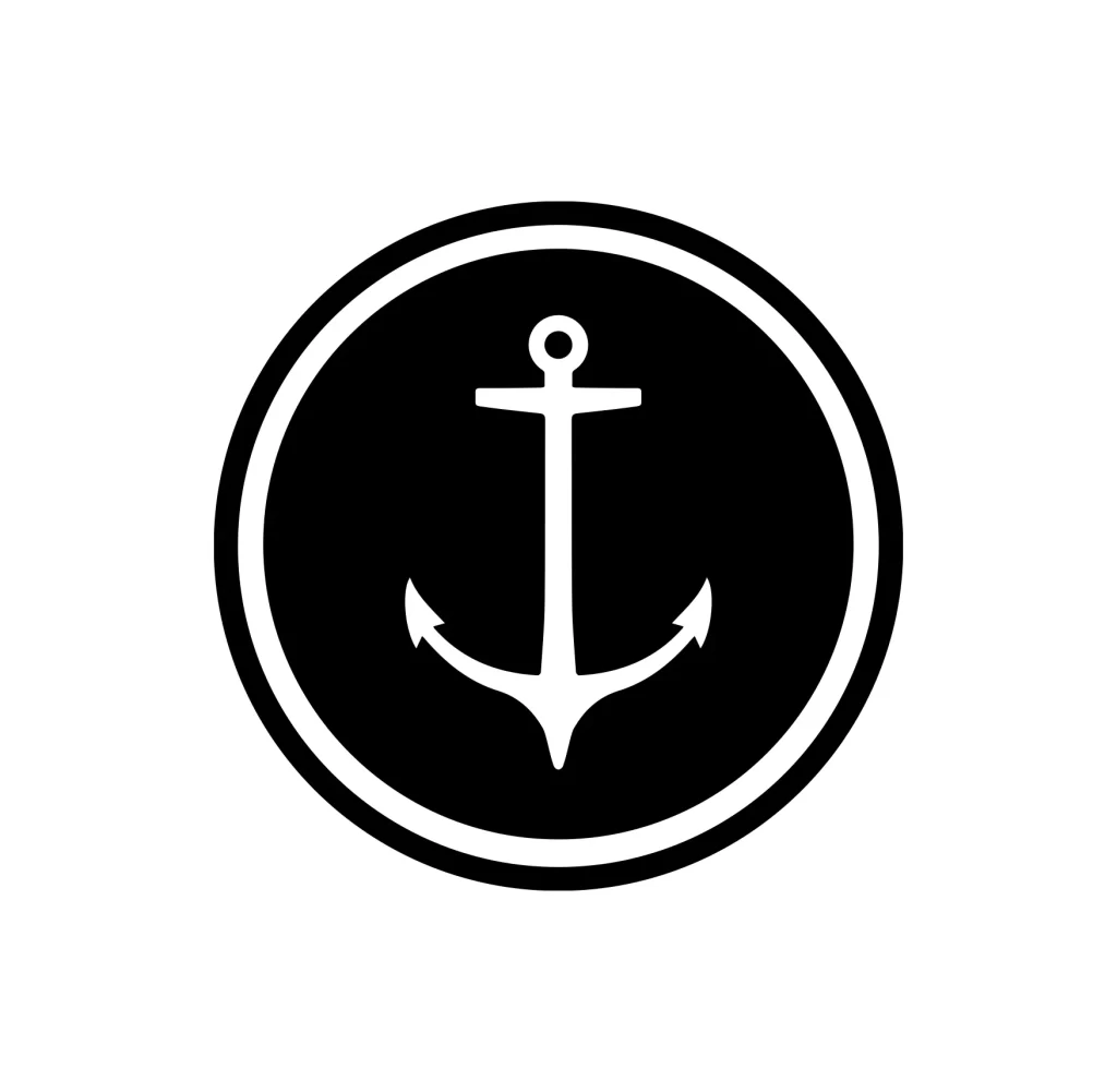 Anchor vector icon logo
