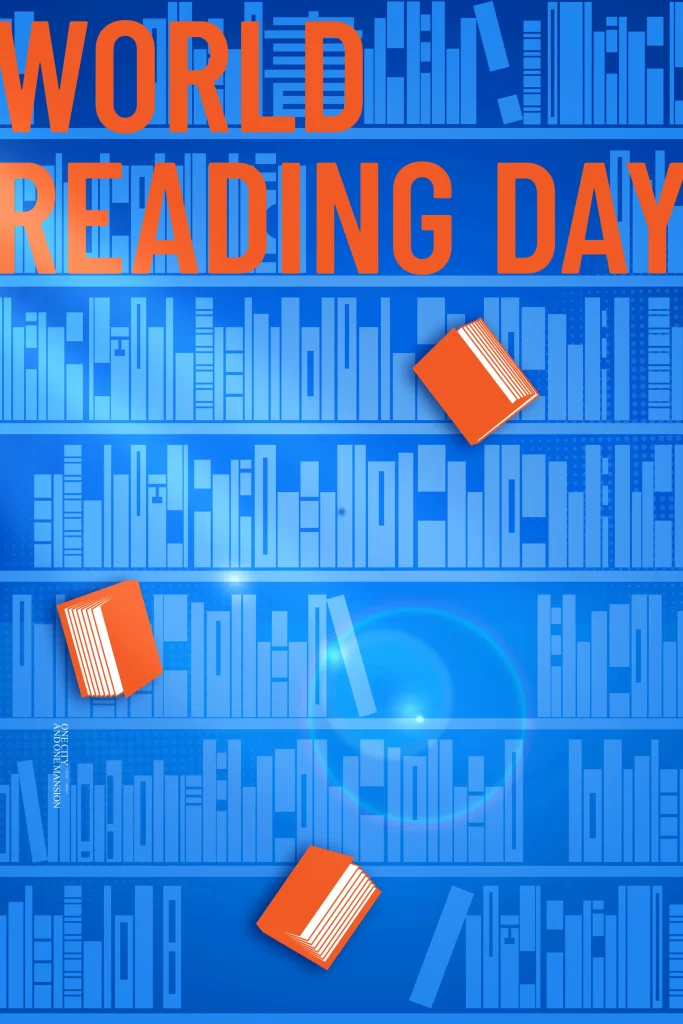 book world reading day bookshelf library illustration