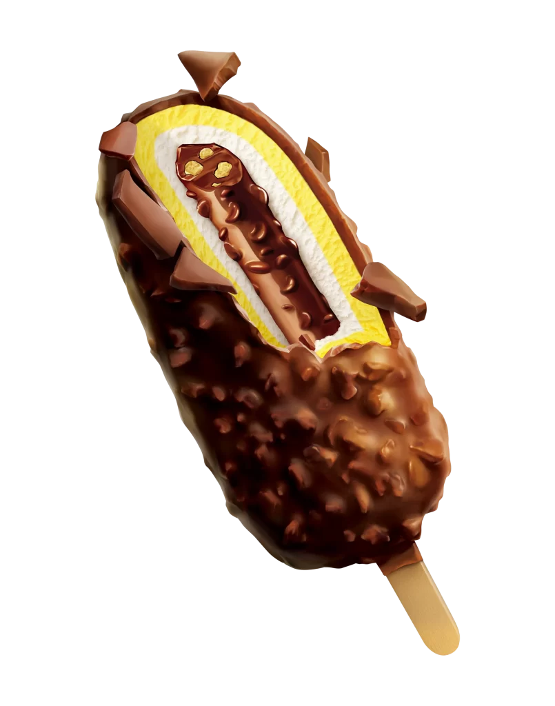 ice cream bar stick filled chocolate