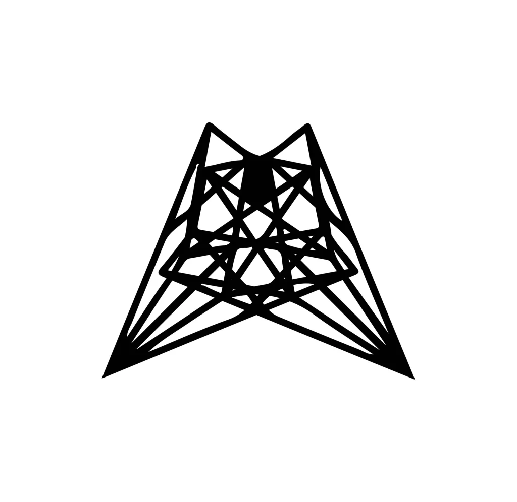 letter A diamond cut vector logo