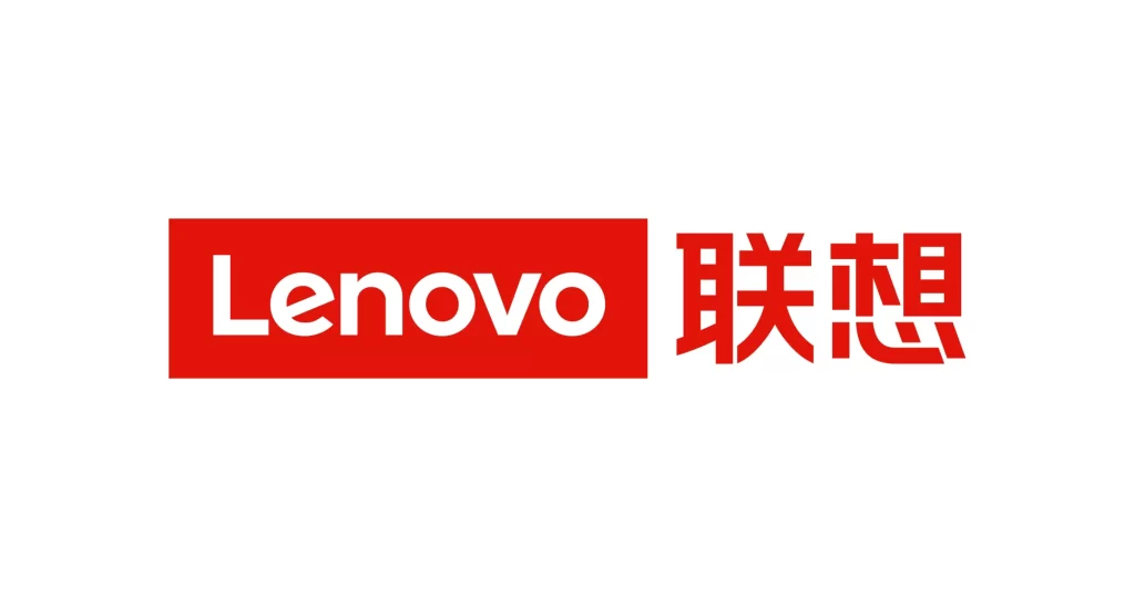 logotype Lenovo logo vector red Chinese