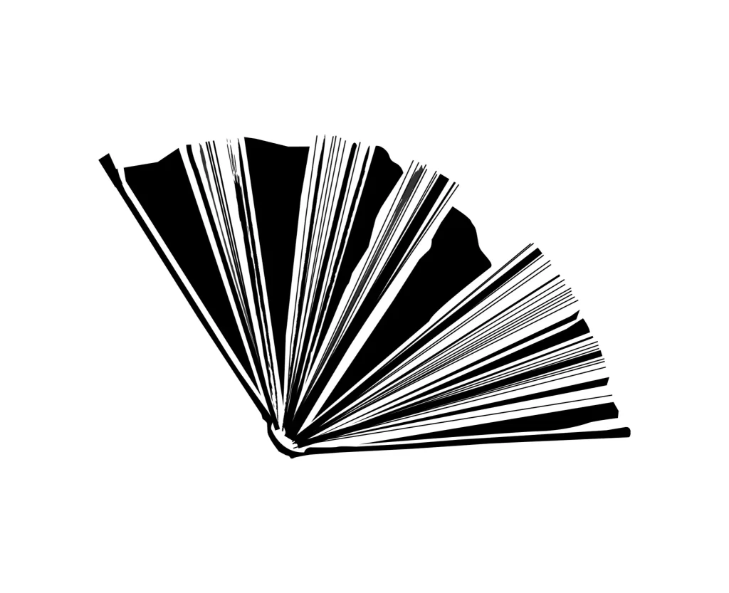 opening book page turning vector illustration