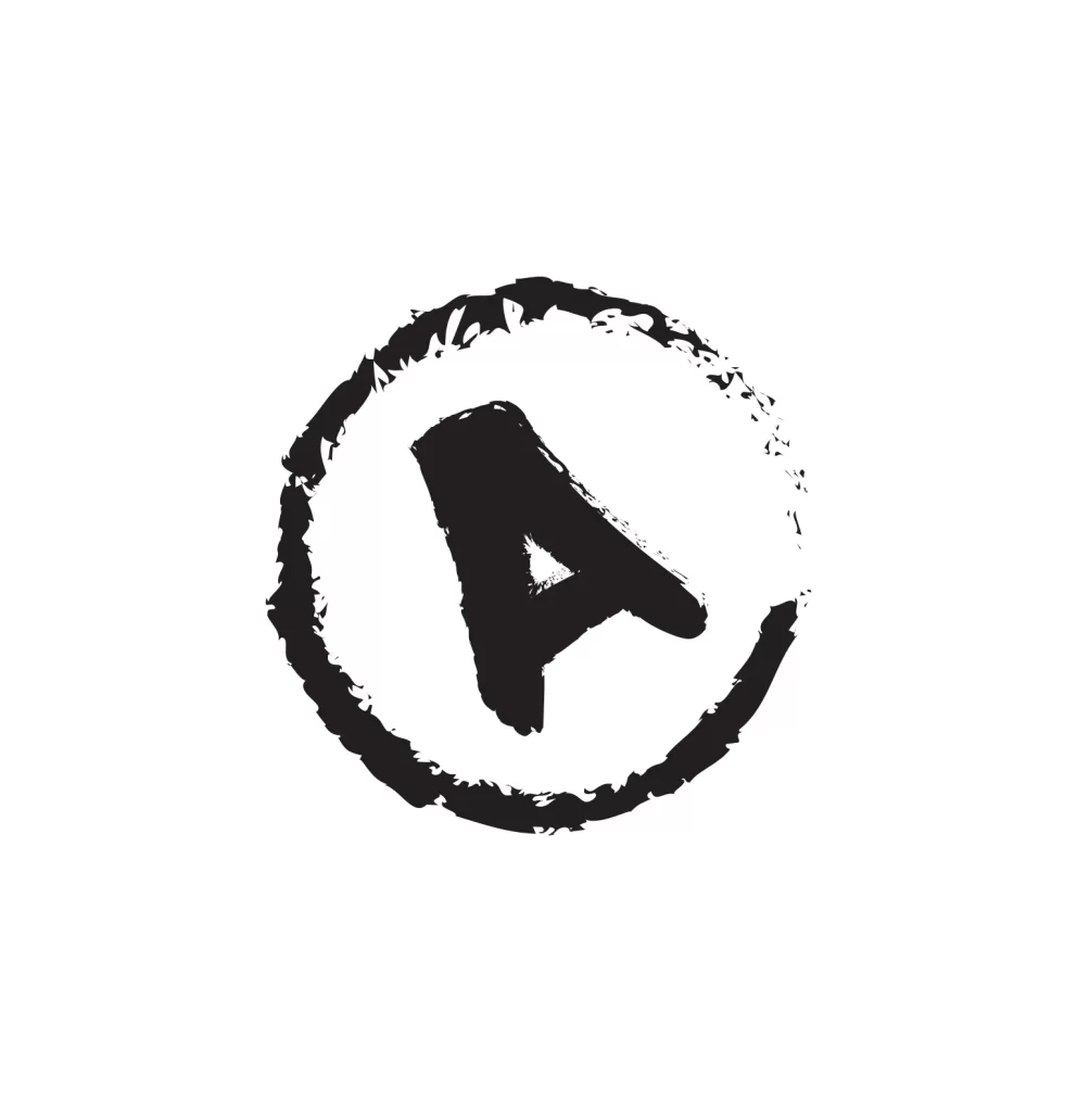 Brush vector logo letter A