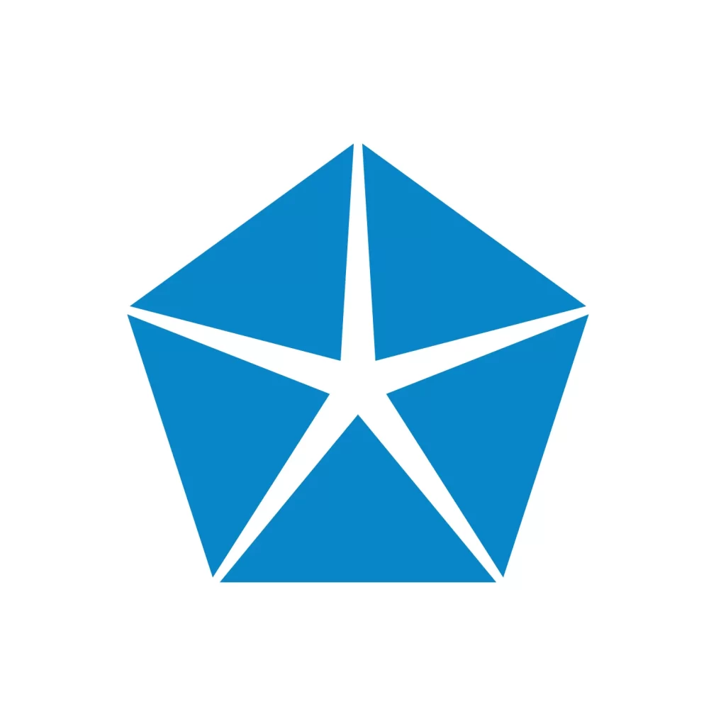 Chrysler ChryPly Blue Pentastar vector logo