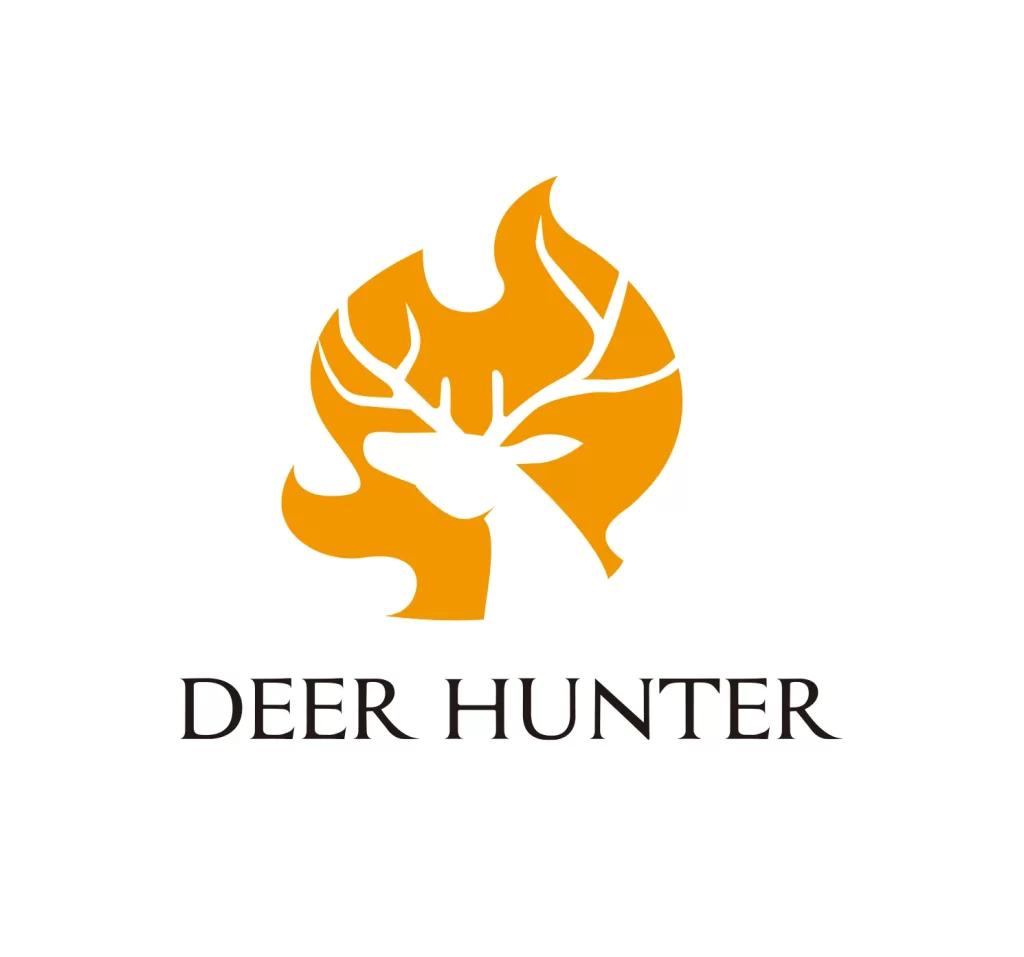 Deer Hunter Fire bonfire vector logo