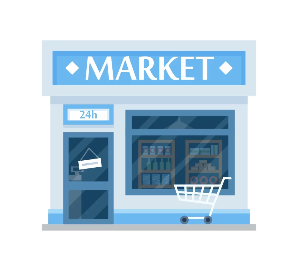 Market Supermarket vector illustration
