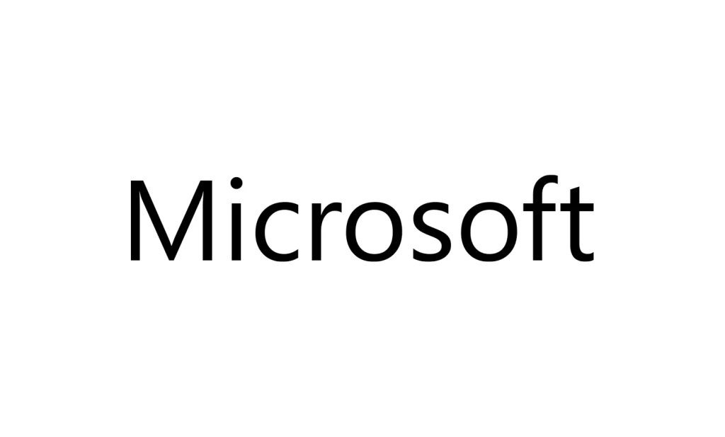 Microsoft vector text wordmark