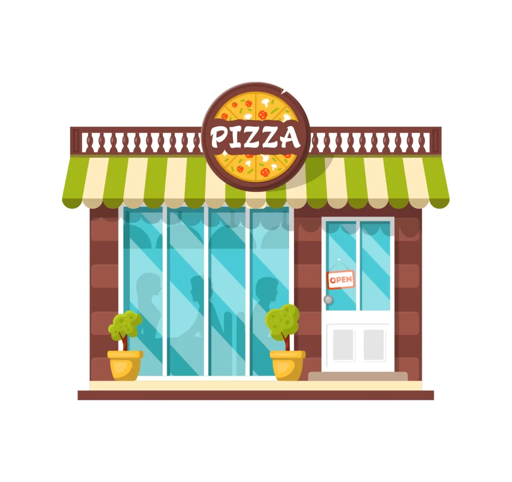 Pizza shop vector logo