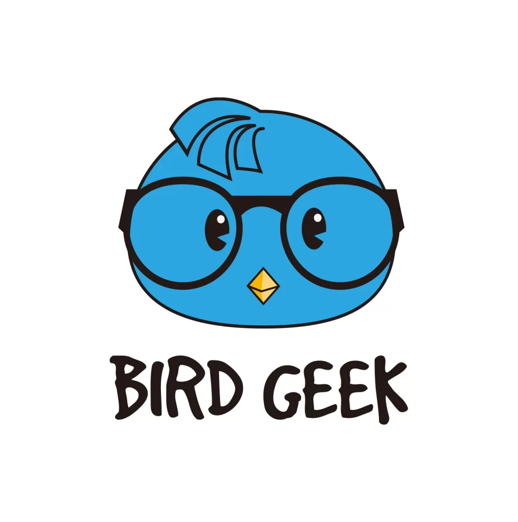 bird geek vector logo