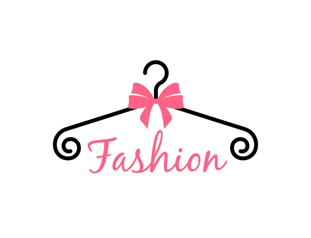 bowknot hanger Fashion shop vector logo
