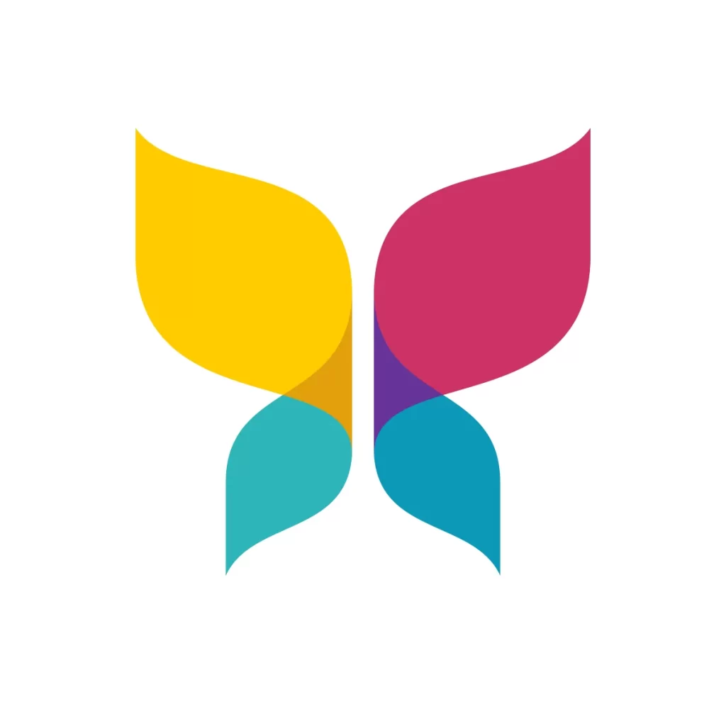 butterfly icon vector logo