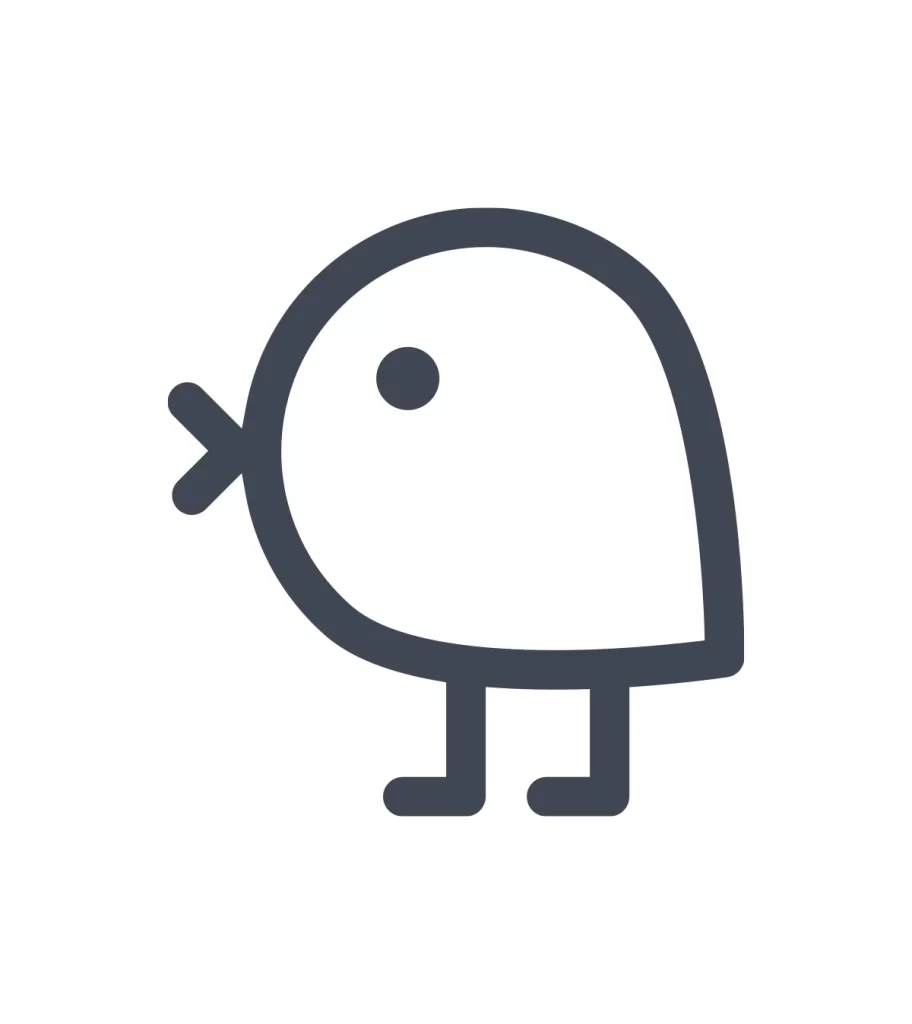 chick cartoon cute vector logo illstration
