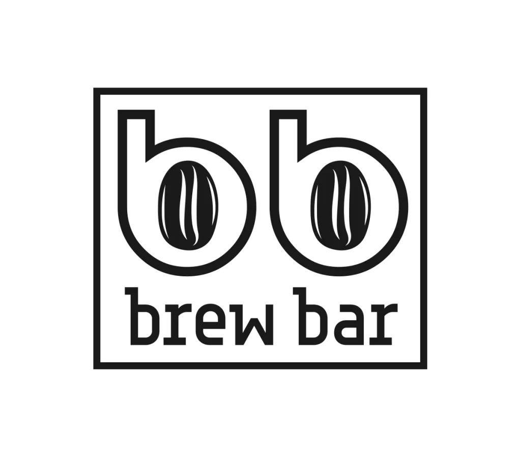 coffee bean brew bar shop vector logo