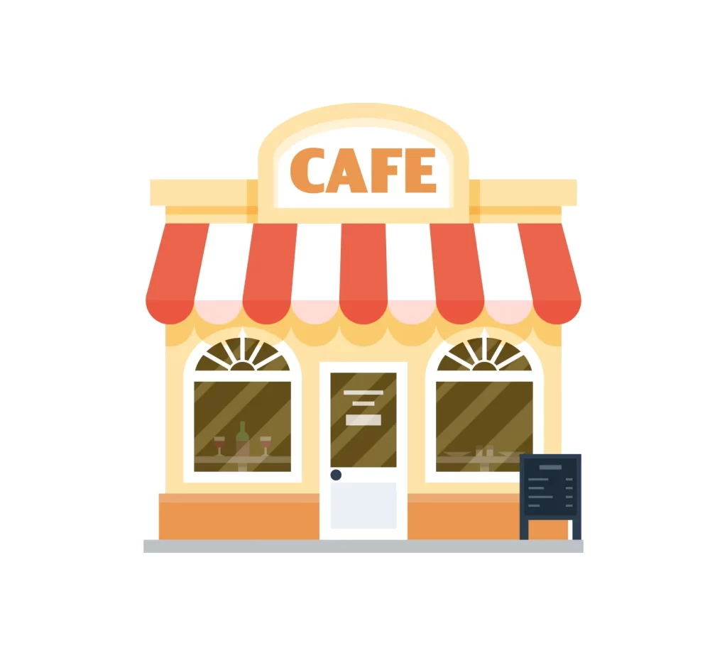 coffee shop vector illustration shop facade