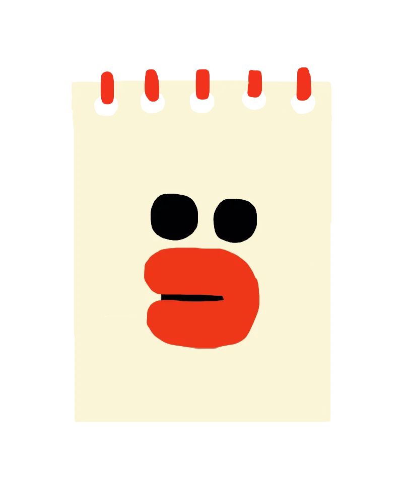 Duck bird face cute cartoon notebook
