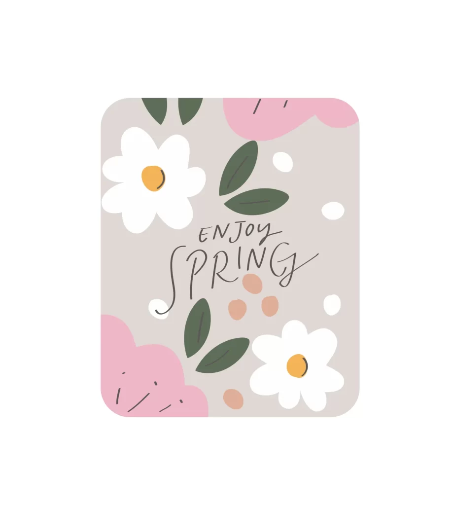 flower Enjoy Spring vector illustration